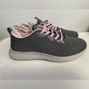 Women's Athletic Shoes in Gray and Pink